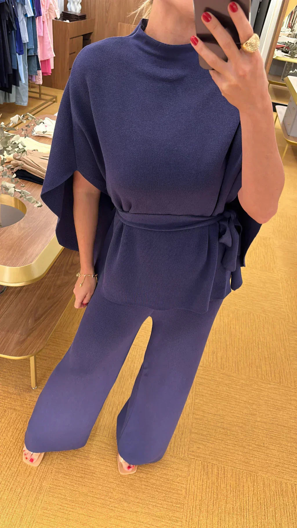 Conjunto tricot marinho Alana