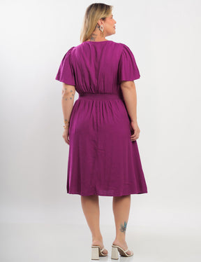 Vestido Curto Poliviscose Com Argola