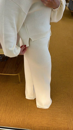 Conjunto tricot off white Vava