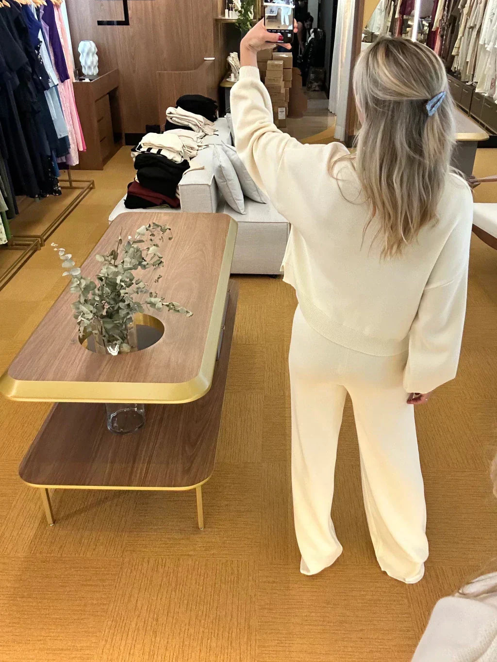 Conjunto tricot off white Vava