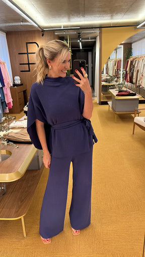 Conjunto tricot marinho Alana